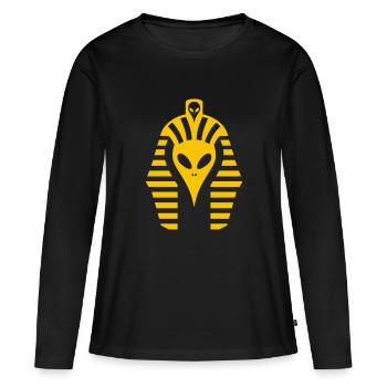 pharaoh - Women's Premium Organic Long Sleeve Shirt - black - Front - Julia (174cm)