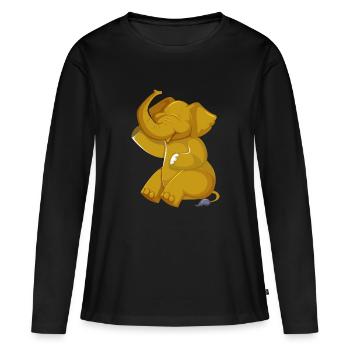 Safari Zoo Animal Safari Zoo - T-shirt manches longues Premium bio Femme - noir - Devant - Julia (174cm)