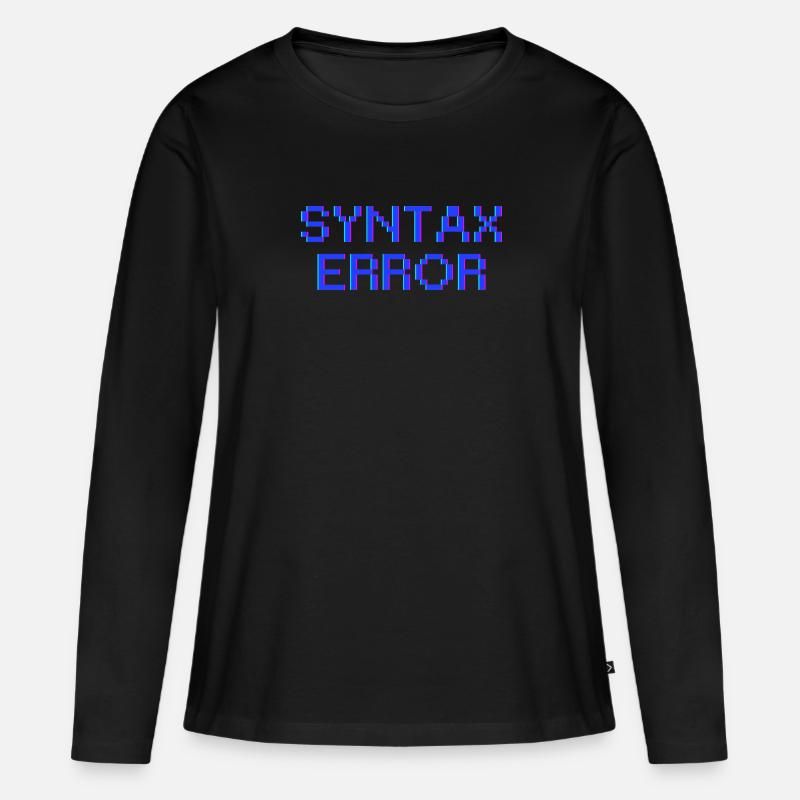 Syntax Error - Women's Premium Organic Long Sleeve Shirt - black