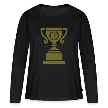 Coupe 1 - T-shirt manches longues Premium bio Femme - noir - Devant - Julia (174cm)