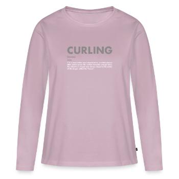 Sport Definition Curling - Women's Premium Organic Long Sleeve Shirt - dusky pink - Front - Julia (174cm)