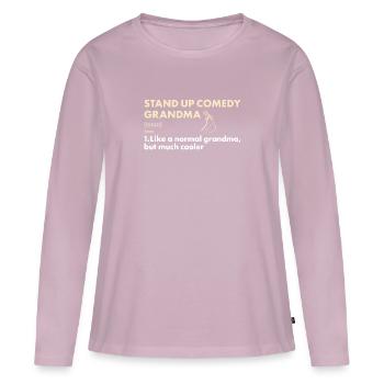 Comedian Grandma Definition Stand Up Comedy - Frauen Premium Bio Langarmshirt - Altrosa - Vorne - Julia (174cm)