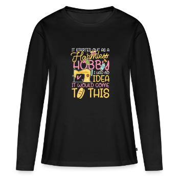 Harmless hobby - Women's Premium Organic Long Sleeve Shirt - black - Front - Julia (174cm)