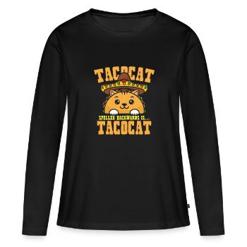 Tacocat Reverse - Women's Premium Organic Long Sleeve Shirt - black - Front - Julia (174cm)