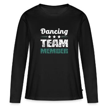 Dancing Team - Frauen Premium Bio Langarmshirt - Schwarz - Vorne - Julia (174cm)