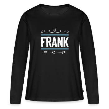 Frank - Women's Premium Organic Long Sleeve Shirt - black - Front - Julia (174cm)