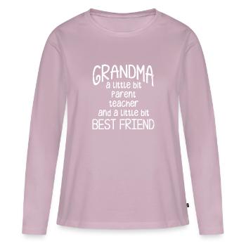 Grandma - Women's Premium Organic Long Sleeve Shirt - dusky pink - Front - Julia (174cm)