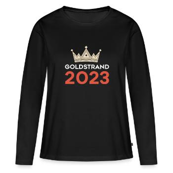 Sables d’Or 2023 - T-shirt manches longues Premium bio Femme - noir - Devant - Julia (174cm)