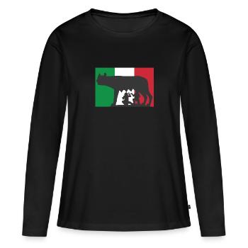 Roma flag - Women's Premium Organic Long Sleeve Shirt - black - Front - Julia (174cm)