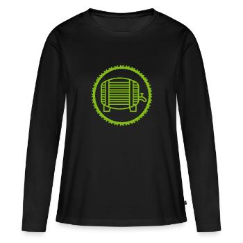 Bière - Fût de bière - Festival folklorique - Maßkrug - Fête - T-shirt manches longues Premium bio Femme - noir - Devant - Julia (174cm)