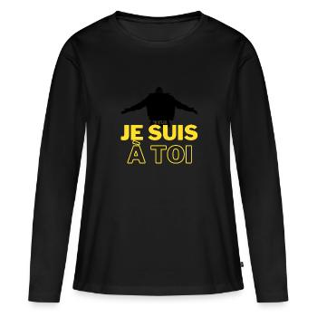 Je suis à toi (2) - Ps/119:94 - T-shirt manches longues Premium bio Femme - noir - Devant - Julia (174cm)