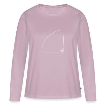 89 Grad Winkel - Frauen Premium Bio Langarmshirt - Altrosa - Vorne - Julia (174cm)