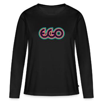 ego néon - T-shirt manches longues Premium bio Femme - noir - Devant - Julia (174cm)