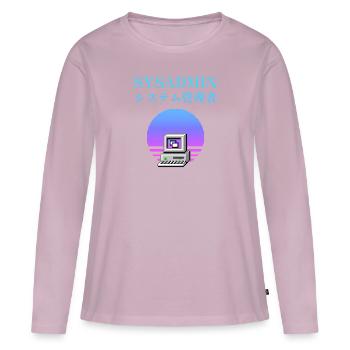 Sysadmin-| システム管理者 | Dampfwelle - Frauen Premium Bio Langarmshirt - Altrosa - Vorne - Julia (174cm)