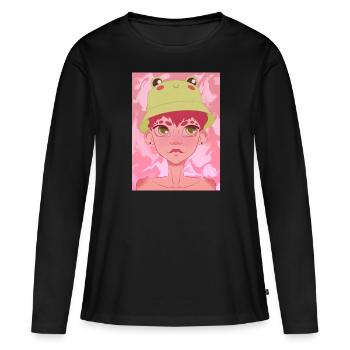 Frog hat - Women's Premium Organic Long Sleeve Shirt - black - Front - Julia (174cm)