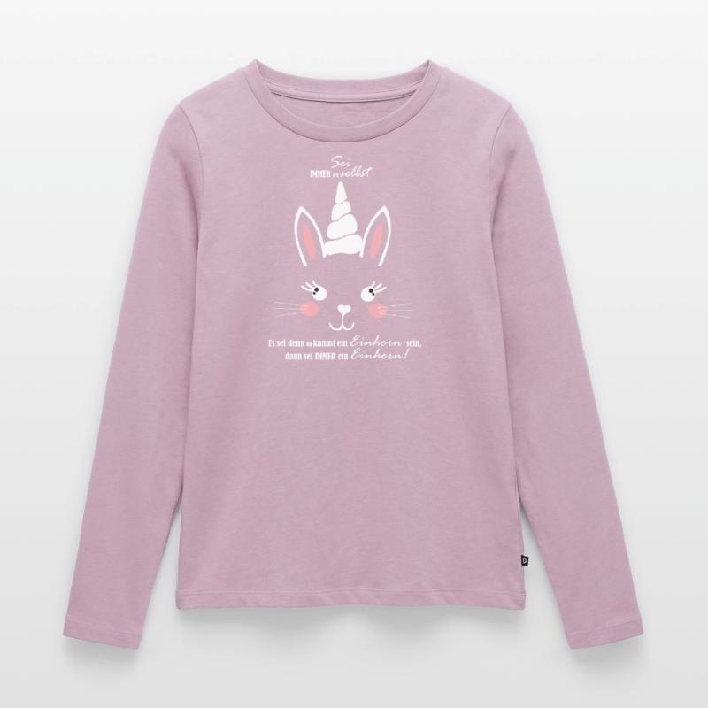 Hase oder Einhorn, oder ein Mischling -Unicorn Frauen Premium Bio Langarmshirt