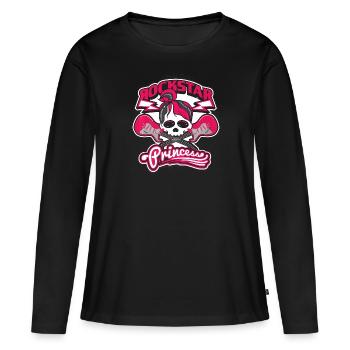 Rock-Star Princess - Frauen Premium Bio Langarmshirt - Schwarz - Vorne - Julia (174cm)