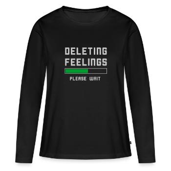 Suppression des sentiments Valentine - T-shirt manches longues Premium bio Femme - noir - Devant - Julia (174cm)