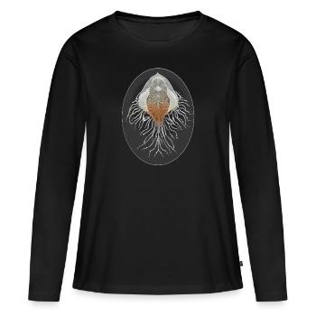 Experiment 98 - Women's Premium Organic Long Sleeve Shirt - black - Front - Julia (174cm)