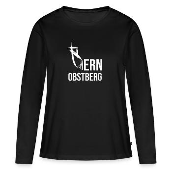 Berne Obstberg - T-shirt manches longues Premium bio Femme - noir - Devant - Julia (174cm)