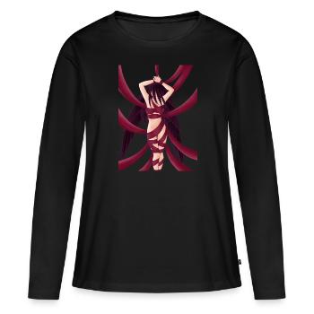 Bondage BDSM Corde Fille Femme Ropebunny Angel Noir - T-shirt manches longues Premium bio Femme - noir - Devant - Julia (174cm)