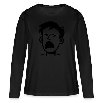 fatigue - T-shirt manches longues Premium bio Femme - noir - Devant - Julia (174cm)