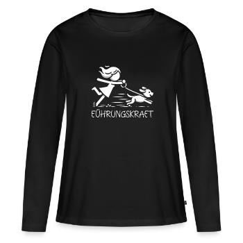 Führungskraft Hund Hundehalterin Geschenkidee - Frauen Premium Bio Langarmshirt - Schwarz - Vorne - Julia (174cm)