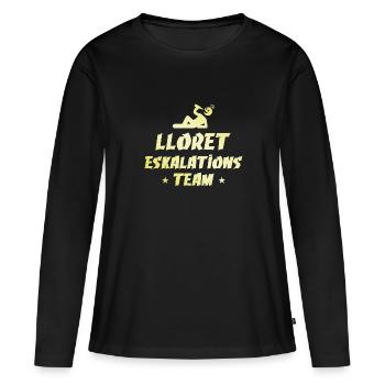 Lloret De Mar Escalation - T-shirt manches longues Premium bio Femme - noir - Devant - Julia (174cm)