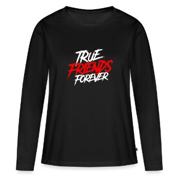 Beste Freunde für immer - Frauen Premium Bio Langarmshirt - Schwarz - Vorne - Julia (174cm)