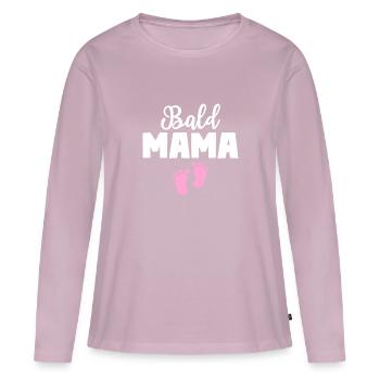 Bald Mama Tochter Baby Mutter - Frauen Premium Bio Langarmshirt - Altrosa - Vorne - Julia (174cm)