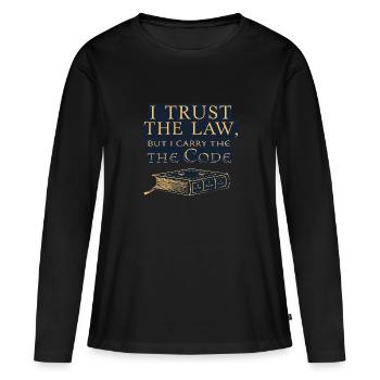 Stylish design for lawyers! - Women's Premium Organic Long Sleeve Shirt - black - Front - Julia (174cm)