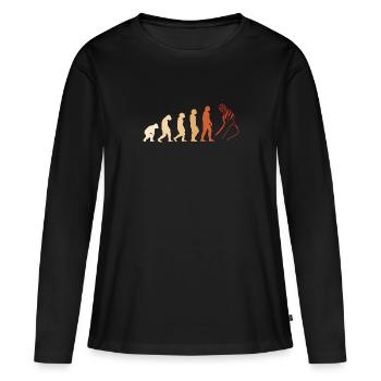 Comedian Evolution Stand Up Comedy - Frauen Premium Bio Langarmshirt - Schwarz - Vorne - Julia (174cm)