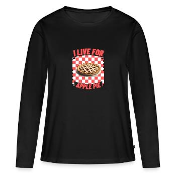 Like red apple pie - Women's Premium Organic Long Sleeve Shirt - black - Front - Julia (174cm)