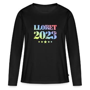 Lloret De Mar 2023 - T-shirt manches longues Premium bio Femme - noir - Devant - Julia (174cm)