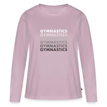Gymnastique sportive - T-shirt manches longues Premium bio Femme - rose poudré - Devant - Julia (174cm)