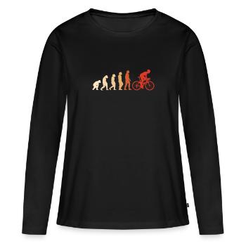 Sport Evolution Cycling - Women's Premium Organic Long Sleeve Shirt - black - Front - Julia (174cm)