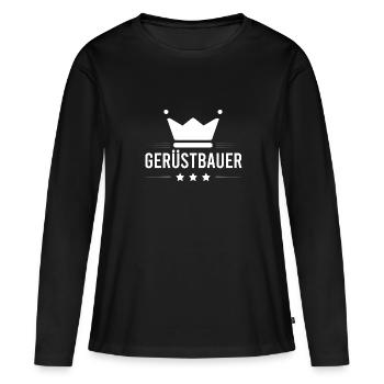 Gerüstbauer Beruf - Frauen Premium Bio Langarmshirt - Schwarz - Vorne - Julia (174cm)