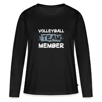 Équipe de volley-ball - T-shirt manches longues Premium bio Femme - noir - Devant - Julia (174cm)