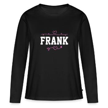 Frank - Women's Premium Organic Long Sleeve Shirt - black - Front - Julia (174cm)