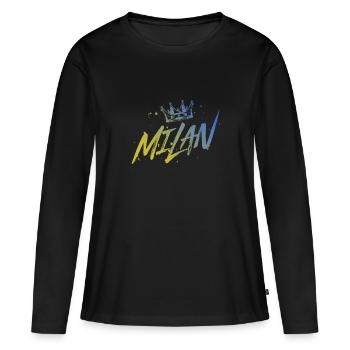 Kite - Women's Premium Organic Long Sleeve Shirt - black - Front - Julia (174cm)
