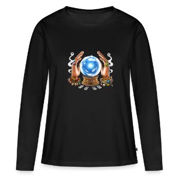 Fortune Teller Crystal Ball - Women's Premium Organic Long Sleeve Shirt - black - Front - Julia (174cm)