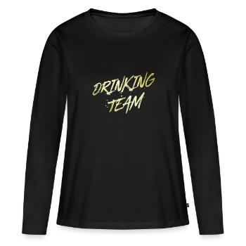 Équipe de consommation d’alcool - T-shirt manches longues Premium bio Femme - noir - Devant - Julia (174cm)
