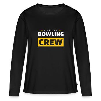 Équipe de bowling - T-shirt manches longues Premium bio Femme - noir - Devant - Julia (174cm)