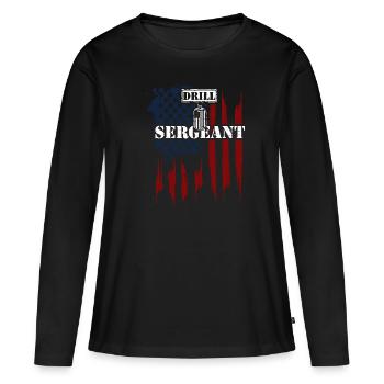 Drill Sergeant - Veteran - Frauen Premium Bio Langarmshirt - Schwarz - Vorne - Julia (174cm)