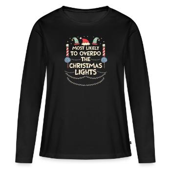 Weihnachten Xmas Lustiger Spruch Humor Witzig - Frauen Premium Bio Langarmshirt - Schwarz - Vorne - Julia (174cm)