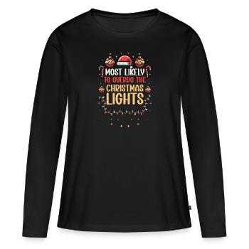 Weihnachten Xmas Lustiger Spruch Humor Witzig - Frauen Premium Bio Langarmshirt - Schwarz - Vorne - Julia (174cm)
