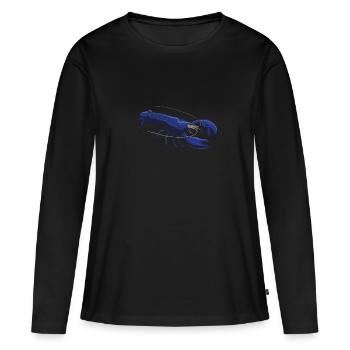mignon homard bleu animal marin - T-shirt manches longues Premium bio Femme - noir - Devant - Julia (174cm)