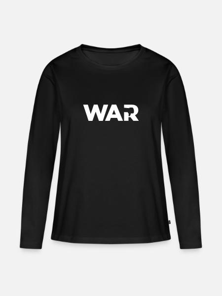 No War - Frauen Premium Bio Langarmshirt - Schwarz