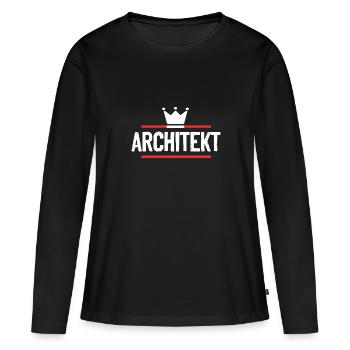 Architekt Beruf - Frauen Premium Bio Langarmshirt - Schwarz - Vorne - Julia (174cm)