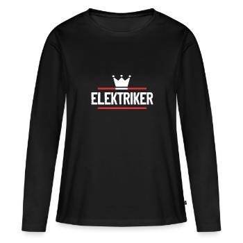 Elektriker Beruf - Frauen Premium Bio Langarmshirt - Schwarz - Vorne - Julia (174cm)